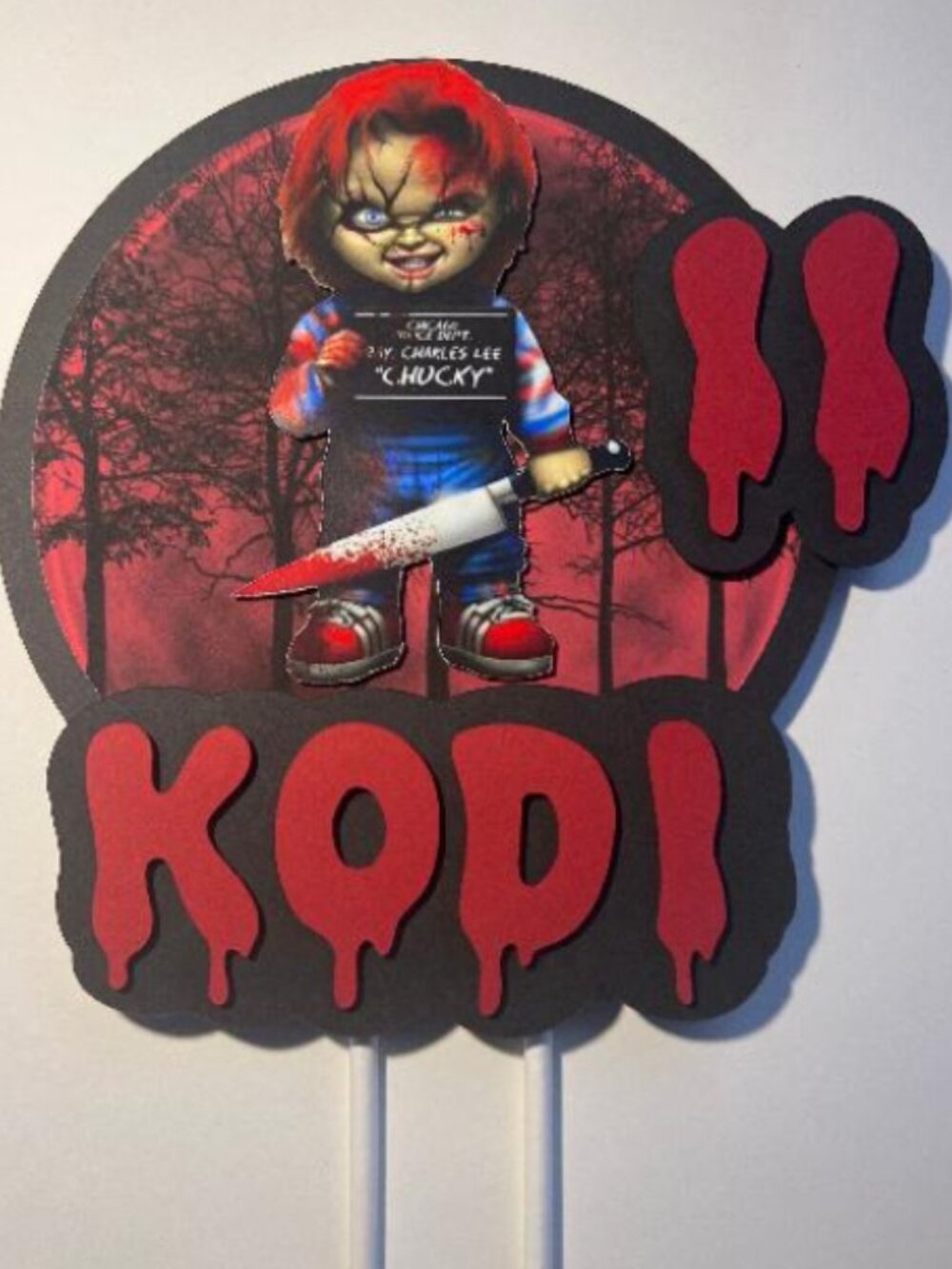 Chucky Customizable Cake Topper